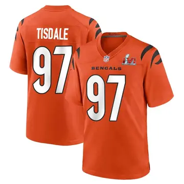 Nike Tariqious Tisdale Men's Game Cincinnati Bengals Orange Super Bowl LVI Bound Jersey