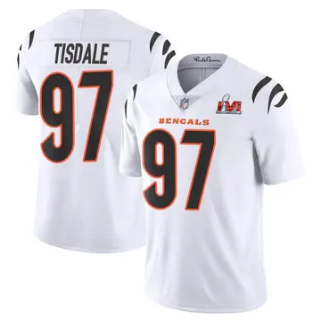 Nike Tariqious Tisdale Men's Limited Cincinnati Bengals White Vapor Untouchable Super Bowl LVI Bound Jersey
