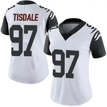 Nike Tariqious Tisdale Women's Limited Cincinnati Bengals White Color Rush Vapor Untouchable Jersey