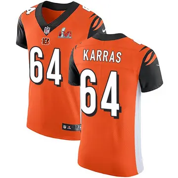 Nike Ted Karras Men's Elite Cincinnati Bengals Orange Alternate Vapor Untouchable Super Bowl LVI Bound Jersey