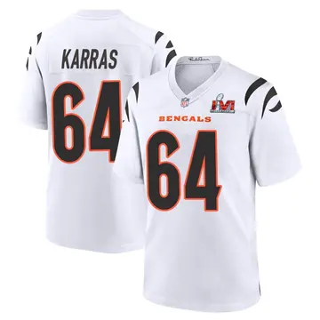 Nike Ted Karras Men's Game Cincinnati Bengals White Super Bowl LVI Bound Jersey