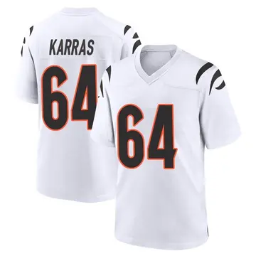 Nike Ted Karras Youth Game Cincinnati Bengals White Jersey