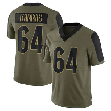Nike Ted Karras Youth Limited Cincinnati Bengals Olive 2021 Salute To Service Jersey