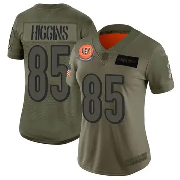 Nike Tee Higgins Women's Limited Cincinnati Bengals Camo 2019 Salute to Service Jersey