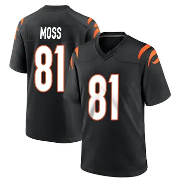 Nike Thaddeus Moss Men's Game Cincinnati Bengals Black Team Color Jersey