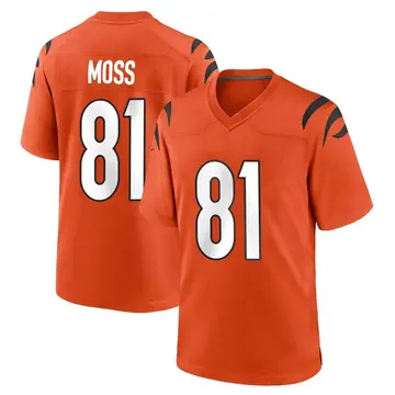 Nike Thaddeus Moss Men's Game Cincinnati Bengals Orange Jersey