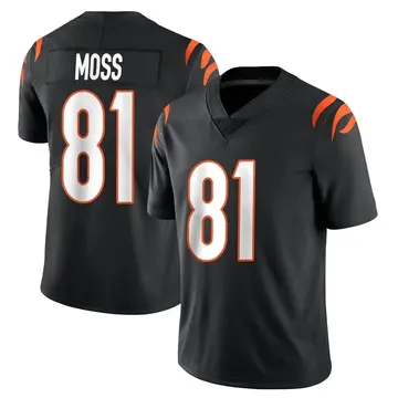 Nike Thaddeus Moss Men's Limited Cincinnati Bengals Black Team Color Vapor Untouchable Jersey