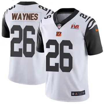 Nike Trae Waynes Men's Limited Cincinnati Bengals White Color Rush Vapor Untouchable Super Bowl LVI Bound Jersey