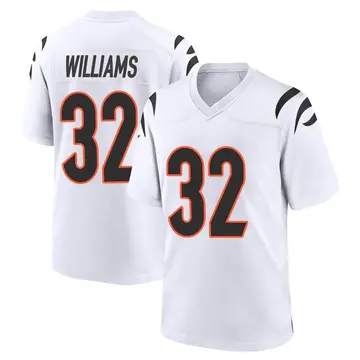 Nike Trayveon Williams Men's Game Cincinnati Bengals White Jersey