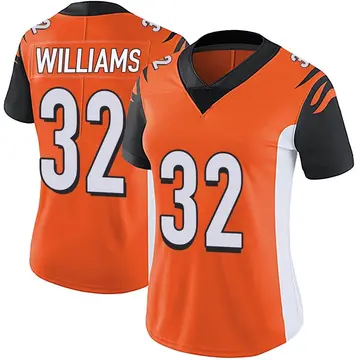 Nike Trayveon Williams Women's Limited Cincinnati Bengals Orange Vapor Untouchable Jersey