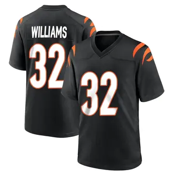 Nike Trayveon Williams Youth Game Cincinnati Bengals Black Team Color Jersey