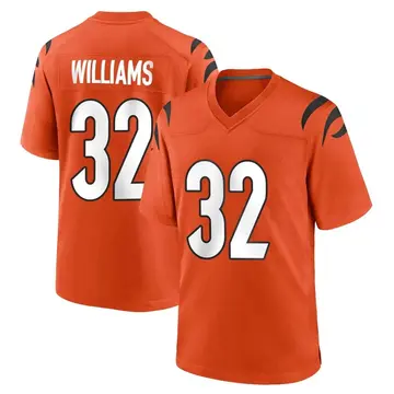 Nike Trayveon Williams Youth Game Cincinnati Bengals Orange Jersey