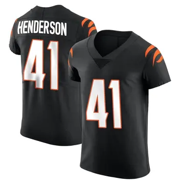 Nike Trayvon Henderson Men's Elite Cincinnati Bengals Black Team Color Vapor Untouchable Jersey