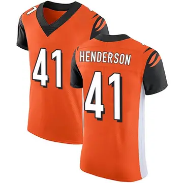 Nike Trayvon Henderson Men's Elite Cincinnati Bengals Orange Alternate Vapor Untouchable Jersey
