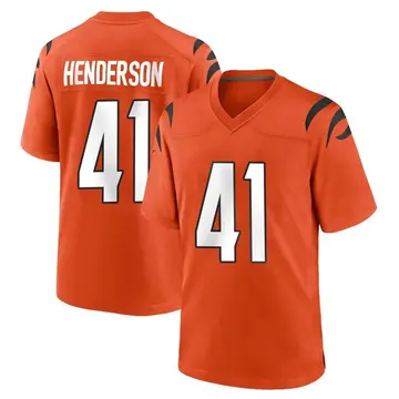 Nike Trayvon Henderson Youth Game Cincinnati Bengals Orange Jersey