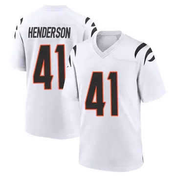 Nike Trayvon Henderson Youth Game Cincinnati Bengals White Jersey