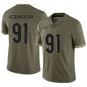 Nike Trey Hendrickson Men's Limited Cincinnati Bengals Olive 2022 Salute To Service Jersey