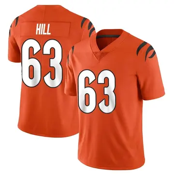 Nike Trey Hill Men's Limited Cincinnati Bengals Orange Vapor Untouchable Jersey