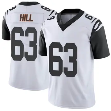 Nike Trey Hill Men's Limited Cincinnati Bengals White Color Rush Vapor Untouchable Jersey