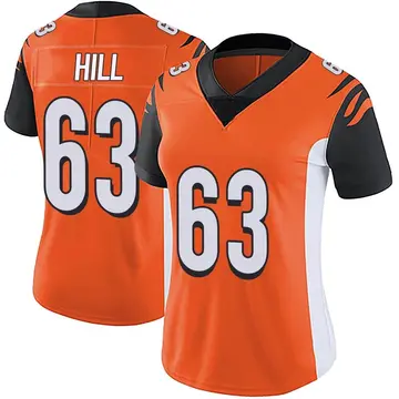 Nike Trey Hill Women's Limited Cincinnati Bengals Orange Vapor Untouchable Jersey