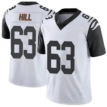 Nike Trey Hill Youth Limited Cincinnati Bengals White Color Rush Vapor Untouchable Jersey
