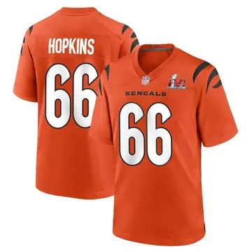 Nike Trey Hopkins Men's Game Cincinnati Bengals Orange Super Bowl LVI Bound Jersey