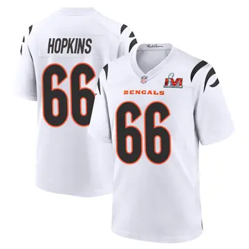 Nike Trey Hopkins Men's Game Cincinnati Bengals White Super Bowl LVI Bound Jersey