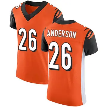 Nike Tycen Anderson Men's Elite Cincinnati Bengals Orange Alternate Vapor Untouchable Jersey