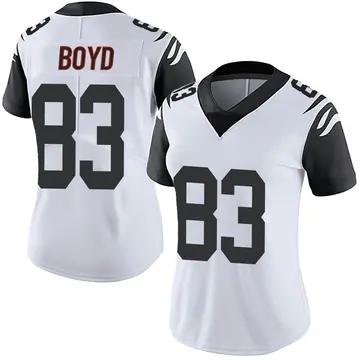 Nike Tyler Boyd Women's Limited Cincinnati Bengals White Color Rush Vapor Untouchable Jersey
