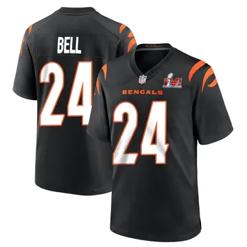 Nike Vonn Bell Men's Game Cincinnati Bengals Black Team Color Super Bowl LVI Bound Jersey