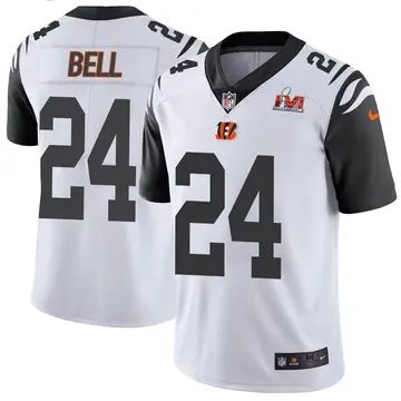 Nike Vonn Bell Men's Limited Cincinnati Bengals White Color Rush Vapor Untouchable Super Bowl LVI Bound Jersey