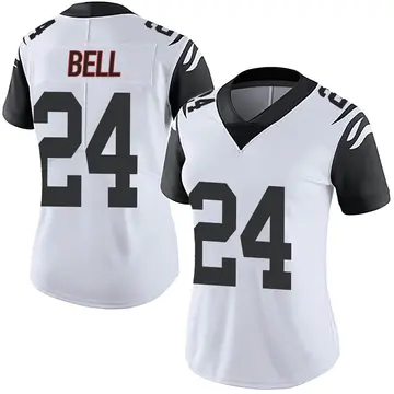 Nike Vonn Bell Women's Limited Cincinnati Bengals White Color Rush Vapor Untouchable Jersey