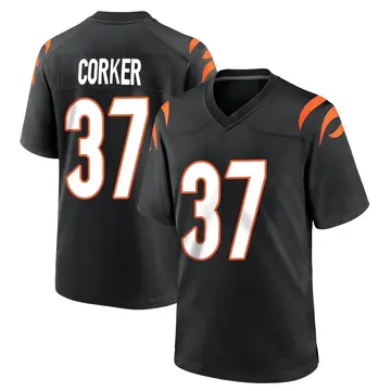 Nike Yusuf Corker Men's Game Cincinnati Bengals Black Team Color Jersey