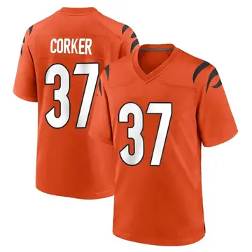 Nike Yusuf Corker Men's Game Cincinnati Bengals Orange Jersey