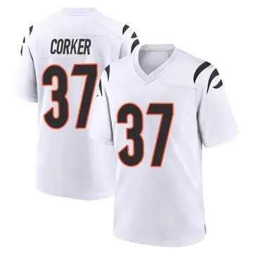 Nike Yusuf Corker Men's Game Cincinnati Bengals White Jersey