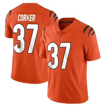 Nike Yusuf Corker Men's Limited Cincinnati Bengals Orange Vapor Untouchable Jersey