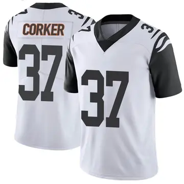 Nike Yusuf Corker Men's Limited Cincinnati Bengals White Color Rush Vapor Untouchable Jersey