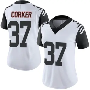 Nike Yusuf Corker Women's Limited Cincinnati Bengals White Color Rush Vapor Untouchable Jersey