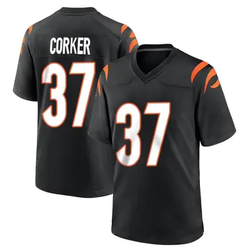 Nike Yusuf Corker Youth Game Cincinnati Bengals Black Team Color Jersey